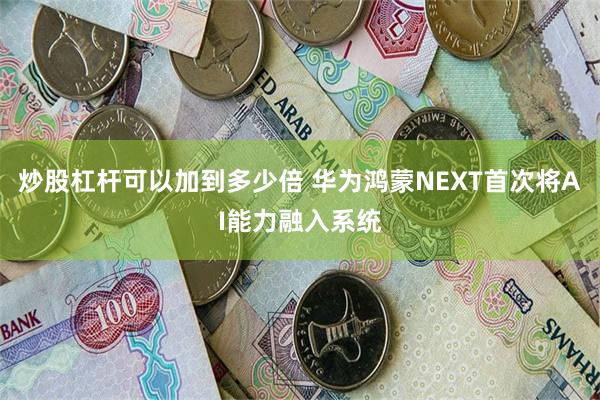 炒股杠杆可以加到多少倍 华为鸿蒙NEXT首次将AI能力融入系统