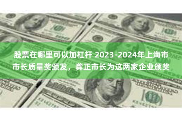 股票在哪里可以加杠杆 2023-2024年上海市市长质量奖颁发，龚正市长为这两家企业颁奖