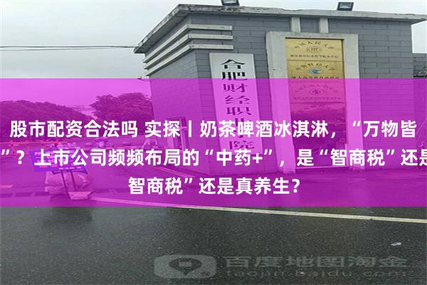 股市配资合法吗 实探丨奶茶啤酒冰淇淋，“万物皆可入中药”？上市公司频频布局的“中药+”，是“智商税”还是真养生？