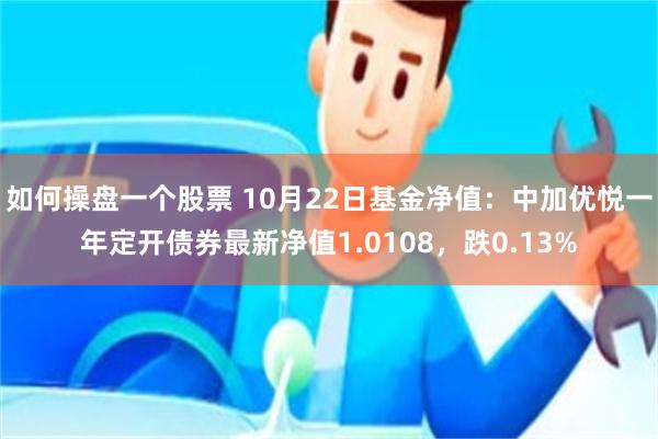 如何操盘一个股票 10月22日基金净值：中加优悦一年定开债券最新净值1.0108，跌0.13%