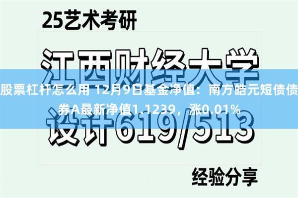 股票杠杆怎么用 12月9日基金净值：南方皓元短债债券A最新净值1.1239，涨0.01%